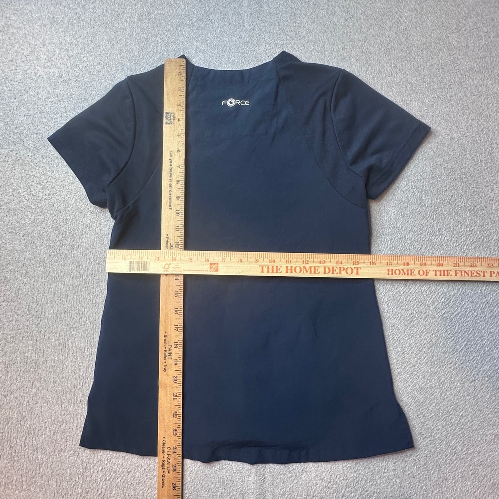 Carhartt Scrub Top Womens XS C13210 Force Modern Fit Navy Blue V-Neck Stretch - Picture 6 of 9